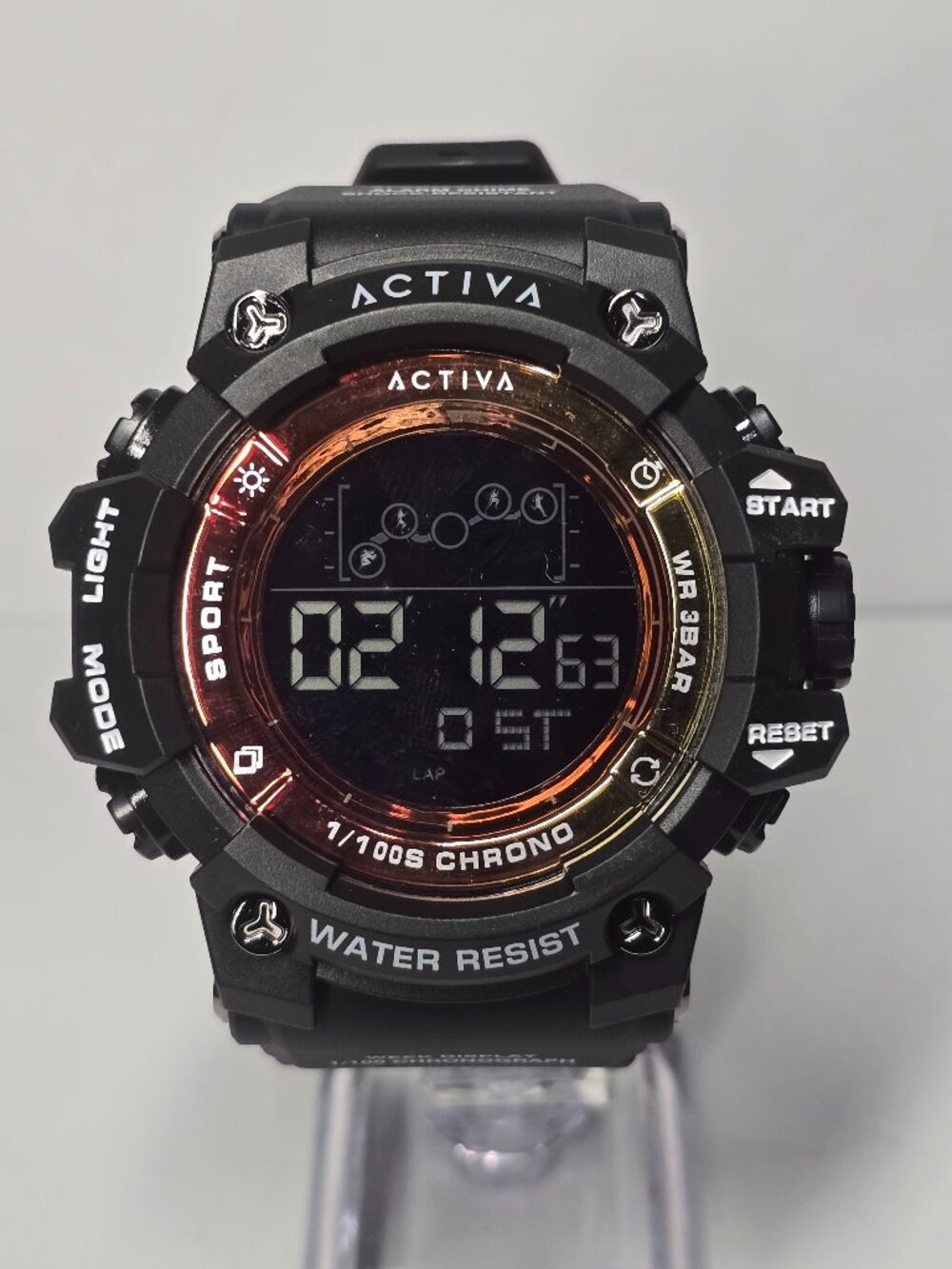Activa Summit X Invicta Men's Digital Watch 50mm Black/Red/Yellow (ACW8082-007)